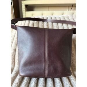 Vintage Coach Mahogany Leather Bucket Bag Shoulder Purse H8Z-4148 Brown